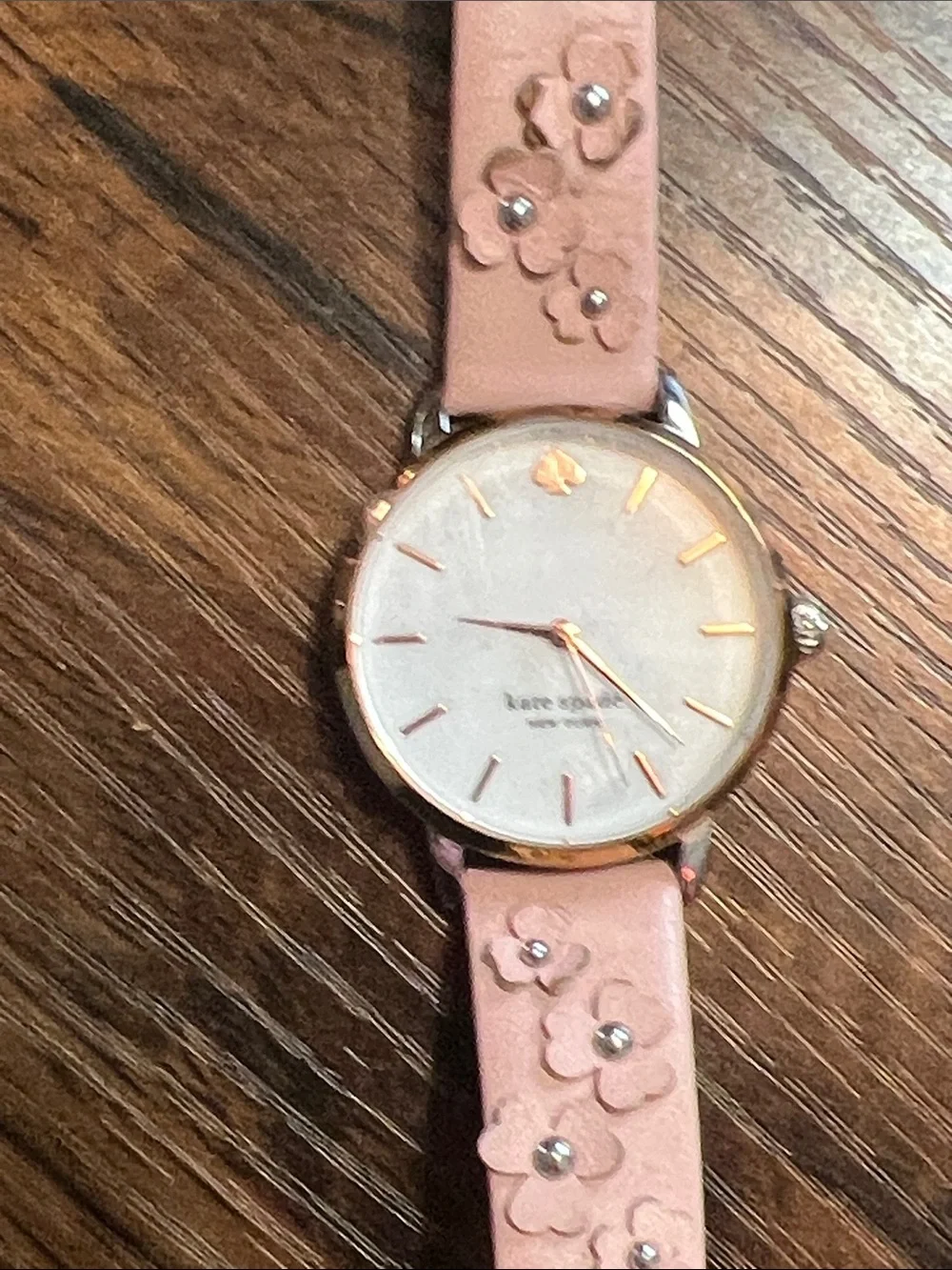 Kate Spade New York KSW1513 Metro White Dial Pink Leather Strap Women's Watch